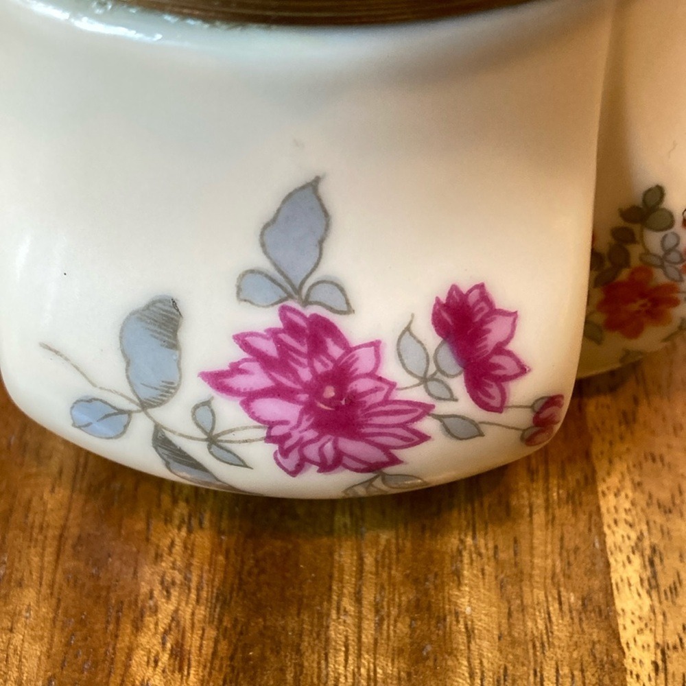 FW & Co Vintage Hand Painted Floral‎ Porcelain Hinged Trinket Box England - Picture 13 of 14